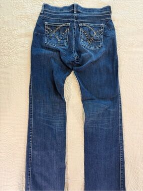 Q-Baby Wrangler Retro Jeans Womens 5/6 X34 Blue Mid Rise
Bootcut Western Rodeo